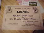 1909 Lionel Catalog Reprint