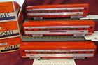 6-29129 29131 29132 29133 Lionel Texas Special Aluminum Passengr Set Of Cars