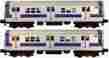 30-20255-3 Mth R-26 28 2-car Subway Add-on Non Powered Set Mta Blue Silver