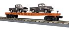 30-76671 Mth Long Island Flatcar Ford Pickup Trucks New