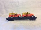30-7681 Mth Rail King Flat Car With Ertl Panel Vans