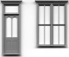 Gl3513 3513 Ohkwari Victorian Store Door Window Railroad Detail Gl