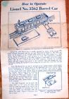 3562-54 Lionel Operating Instructions For Barrel Car