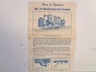 X5313 54-60 Lionel Instruction Sheet For Ballast Tamper Orig Postwar