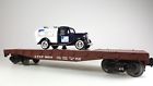 6-17529 Lionel Atsf Flatcar Briggs Milk Truck New In Damaged Box