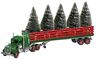 6-37813 Lionel Rare Christmas Tractor Transport Trailer With Trees New In