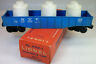 6162-1 6161-1 Lionel Postwar Blue Gondola With Canisters Very Good Original Box
