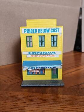 5879 A.h.m. - Ho Scale #5879 U/a Inch Emporium Department Store Plastic Model Kit Built