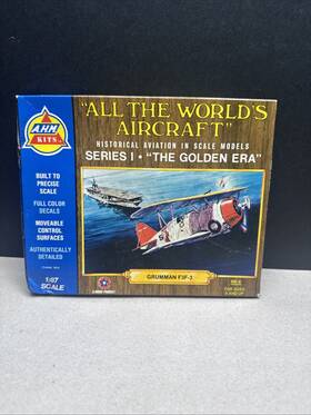 F3f-3 A.h.m Kits Ahm All The World S Aircraft 1974 Grumman Biplane 1 87 Nos Vintage Model