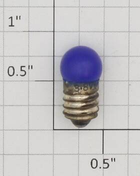 0606-1 Acme 3-8 Volt Mazda Screw Base Blue Translucent Bulb 10