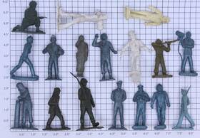 0629-0719 Acme G Gauge Military Figure Assortment Bag Of 17