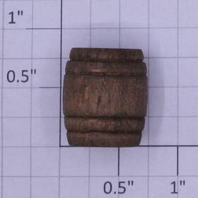 0715-1432 Acme O Gauge Stained Wooden Pickle Barrel 10