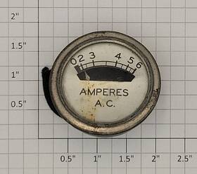 0903-1 Acme Vintage 1-13/16 Inch Round 0-6 Amperes A.c. Panel Meter Wired
