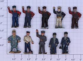 0919-15 Acme O Gauge Plastic Railroad Figures Bag Of 10 0919-15 Acme O Gauge Plastic Railroad Figures Bag Of 10