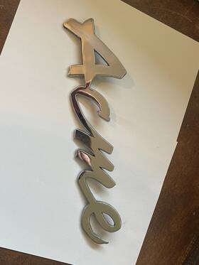 1000x-146 Acme Chrome Plated Hvac Air Handler Nameplate Tag 1960s Vgc Rare