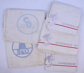 1021-1 Acme Vintage Train Personnel Button-on Logo Cotton Towels Bag Of 5
