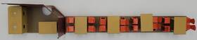 1230-05 Acme Standard Gauge Repainted Tinplate Dining Car Interior