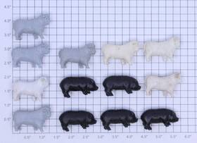 22-1007 Acme Farm Animal Figure Assortment Bag Of 13