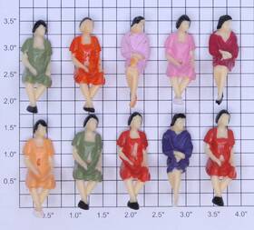22-101 Acme Seated Women Figure Assortment Bag Of 10