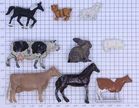 22-1032 Acme Farm Animal Figure Assortment Bag Of 9