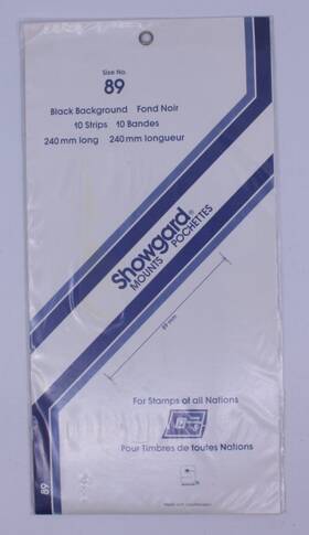 29-100l1 Acme Showgard Stamp Mounts 89mm Black Background