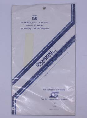 29-158 Acme Showgard Stamp Mounts 158mm Black Background Pack Of 10