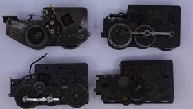511-815 Acme Steam Motor Chassis Assortment - Not Working Bag Of 4