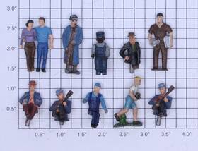 77-238 Acme Painted Metal Figure Assortment Bag Of 10