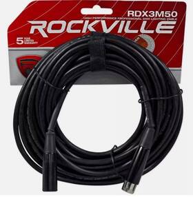 Rdx3m-50 Acme Rockville Professional Dmx 3 Pin Lighting Cable 50 Feet Black