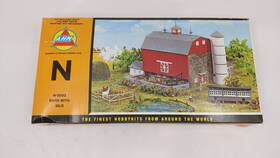 N-5893 Ahm N Scale Barn With Silo Kit Ln/box N-5893 Ahm N Scale Barn With Silo Kit Ln/box