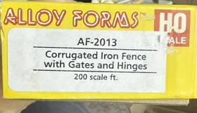 Af-2013 Alloy Forms Vintage Ho Corrugated Iron Fence Kit 200 Scale Gates Hinges Af-2013 Alloy Forms Vintage Ho Corrugated Iron Fence Kit 200 Scale Gates Hinges