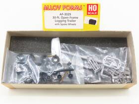 Af-3029 Alloy Forms Ho Scale Die-cast 30ft Open Frame Logging Trailer Kit