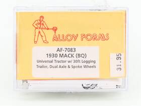 Af-7083 Alloy Forms Ho Die-cast Mack Bq Universal Tractor With Logging Trailer Kit