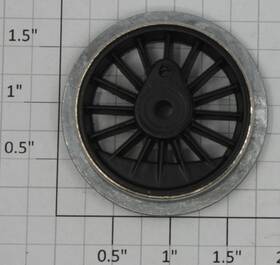 1683-2 American Flyer Black Spoked Gear Drive Wheel With Rim 10 1683-2 American Flyer Black Spoked Gear Drive Wheel With Rim 10