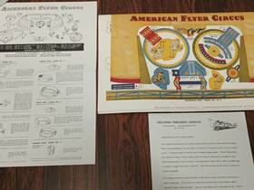21748 American Flyer Circus Equestrian Ring Unassembled Cutouts 1981 Greensburg Repro