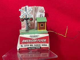 23759 American Flyer Bell Danger Signal In Ob With Instructions - C-7 S Gauge