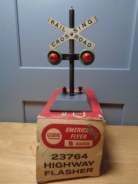 23674 American Flyer 23764 Vintage #23674 S Scale Highway Flasher In Original Box