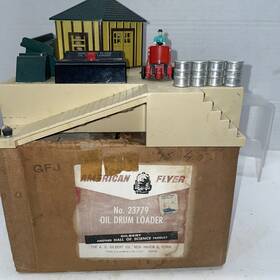 23779 American Flyer Oil Drum Loader Tested Original Box Complete