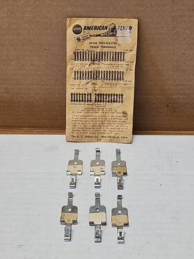 26344 American Flyer Pikemaster Track Terminals S Gauge 6 In Package