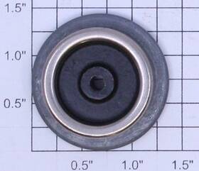 4696-1 American Flyer O Gauge Black Solid Trailing Wheel With Nickel Rim 12