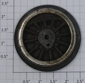 4696-6 American Flyer Black Spoked 2-1/2 Inch Std. Gauge Steam Loco Wheel With Gear