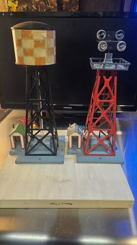 49847 American Flyer Bubbling Water Tower #772 And Flood Light #49847
