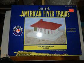 6-49843 American Flyer Lionel Gilbert Suburban Station Lnib Ob Red Roof