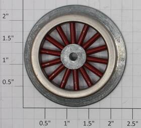 Ao-1000mc American Flyer 1-15/16 Inch O.d. Red Plain Spoked Electric Loco Wheel