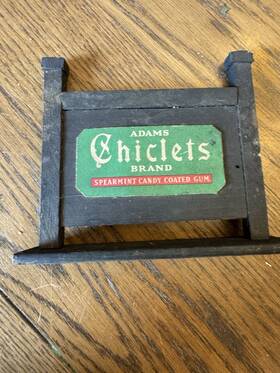 Fl0225 American Flyer Green Inch Adams Chiclets Brand Sign