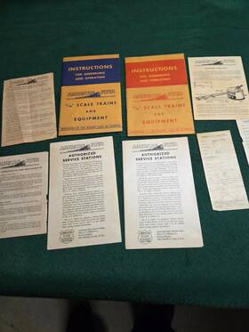 M2539 American Flyer Original Operating Instructions Misc Paperwork Look