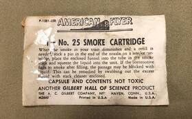 P-1581-25b American Flyer #25 Smoke Cartridge Packet #p-1581-25b - Cartridges Are Hardened