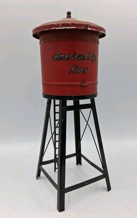 Tower-bd-254 American Flyer Lines Prewar O-gauge Tin Water Tower Bd-254 B