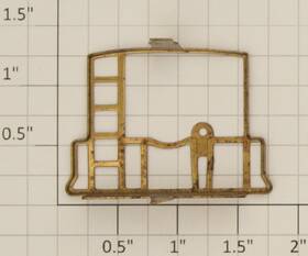 Xa10013 American Flyer S Scale Brass Caboose End Rail 10