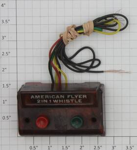 Xa10961-ae American Flyer S Scale Red Swirl 2 In 1 Whistle Control Button Wired